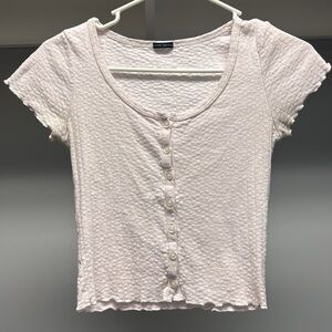 Light Pink Brandy Melville Button Top